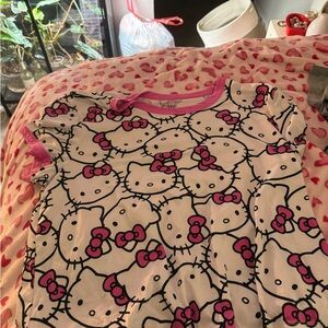 Hello Kitty Pink and White Graphic Top